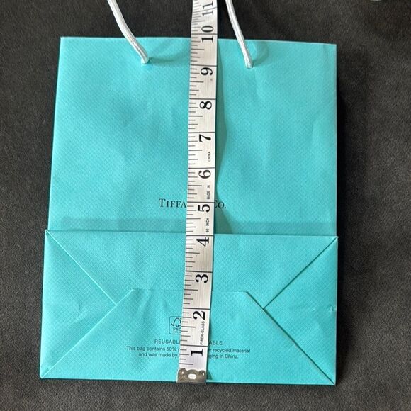 Tiffany & Co. Suede Ring Box with Blue Gift Box Blue Gift Bag and White Ribbon - Picture 10 of 12